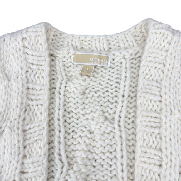 MICHAEL Michael Kors Alpaca Blend Open Front Knit Cardigan Sz Small - Picture 4 of 6